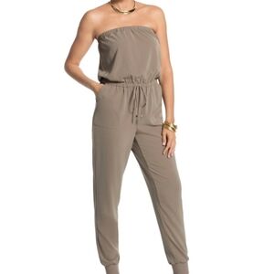 Chico's Taupe Strapless Jumpsuit New